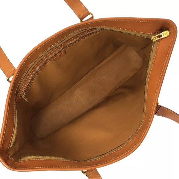 Auth CELINE Macadam Beige Light Brown PVC Leather Shoulder Bag - Picture 9 of 13
